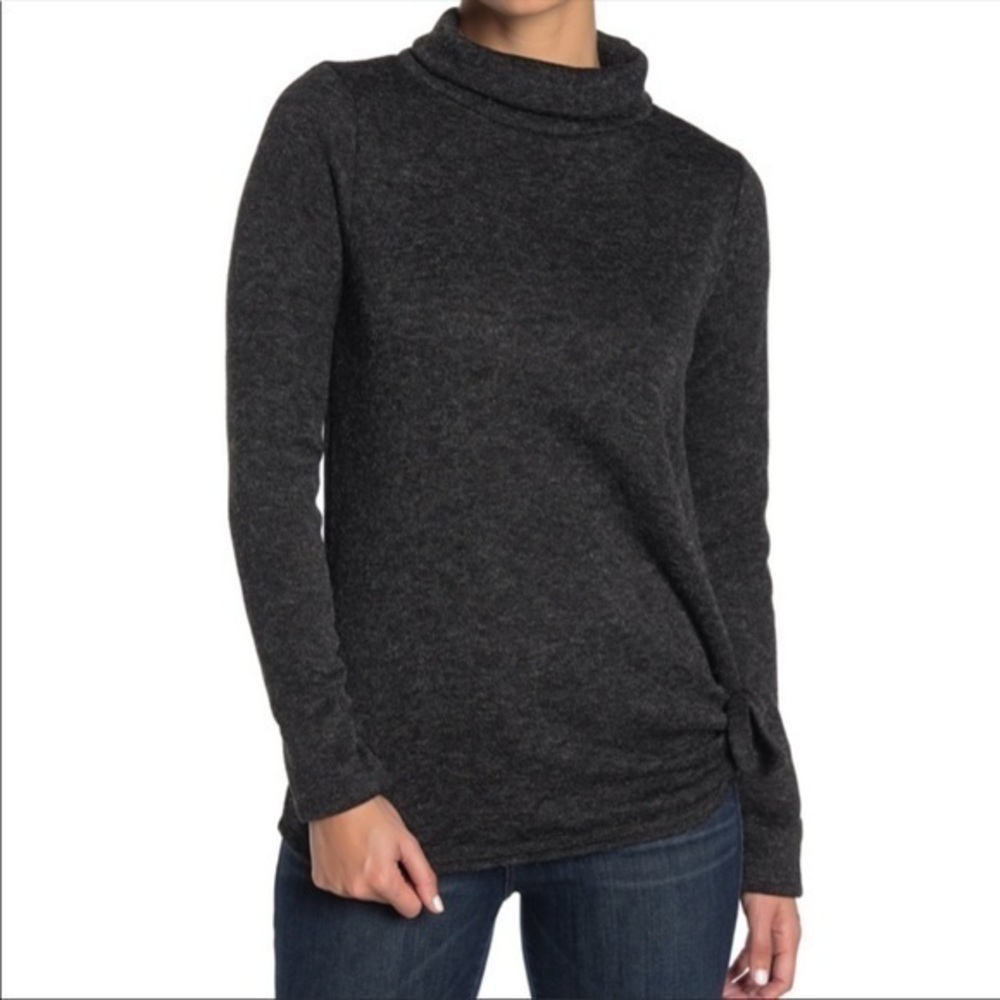 Rachel Roy Asymmetrical Hem Turtleneck Sweater
